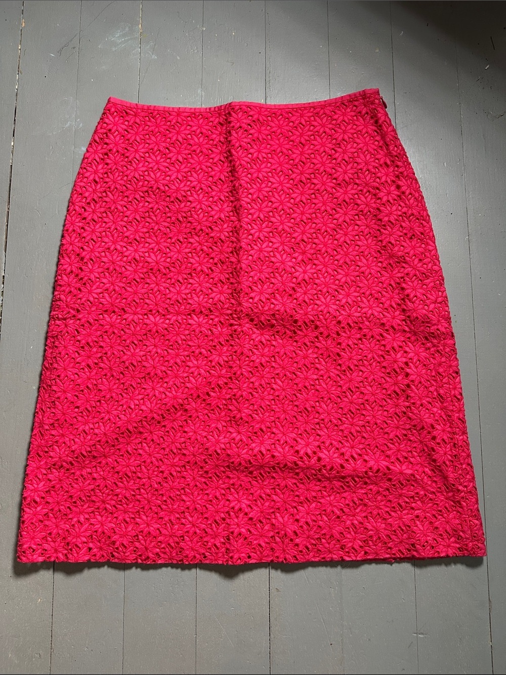 Ann Taylor Women's Hot Pink Textured A-Line Skirt